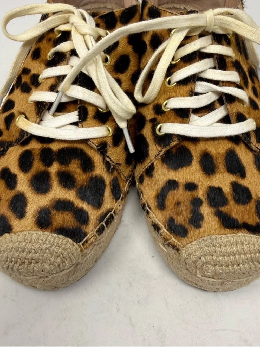 J. Crew Espadrille sneakers leopard calf hair Casual Comfort Women’s US 8.5